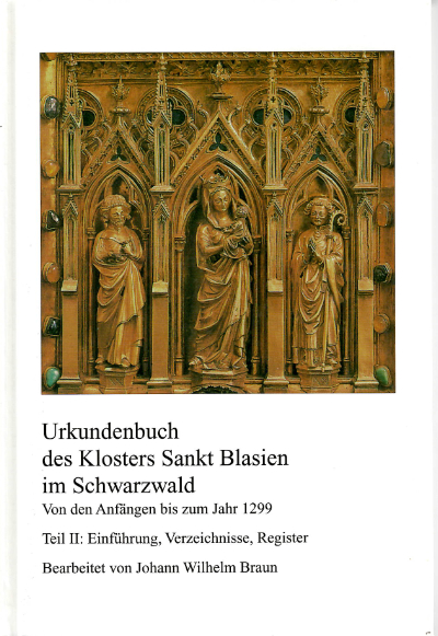 Buchcover: Urkundenbuch des Klosters Sankt Blasien im Schwarzwald, Teil 2