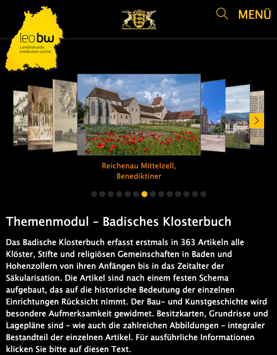 Klosterbuch Online bei leobw